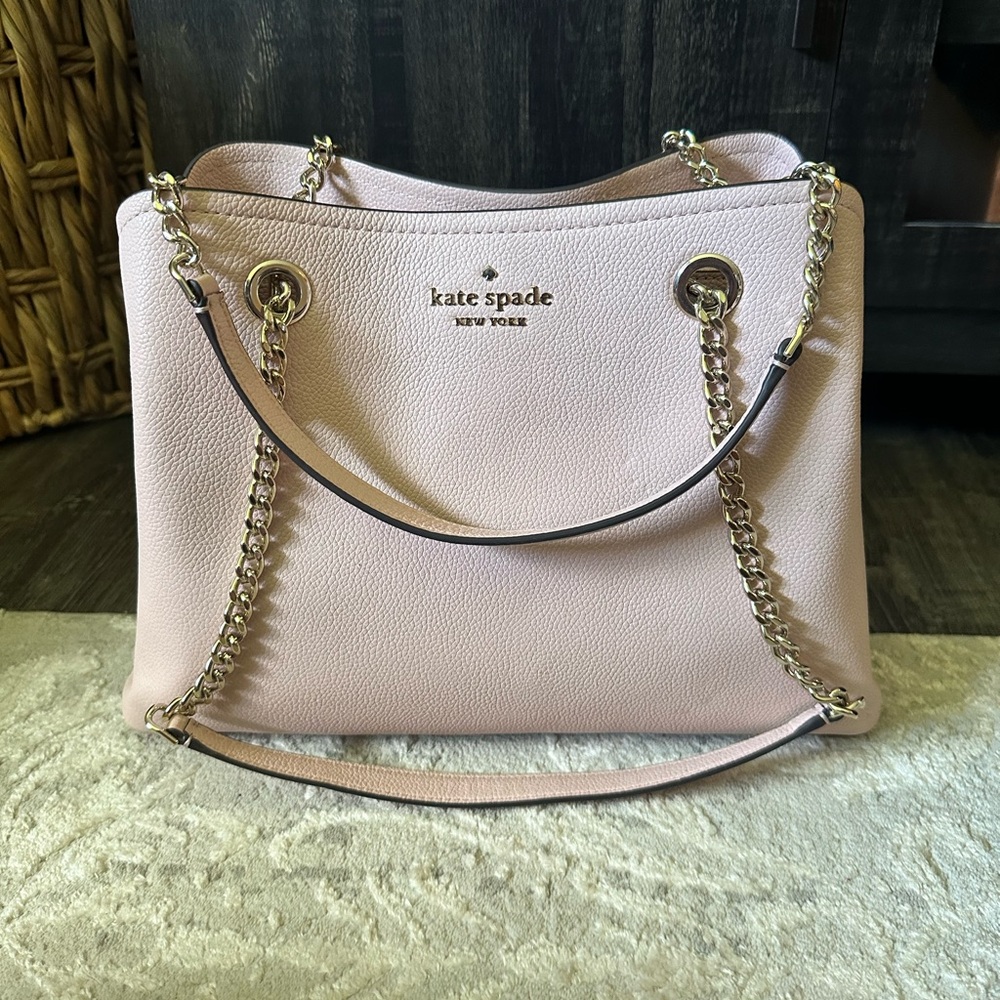 Kate spade pink shorter bag with chains
